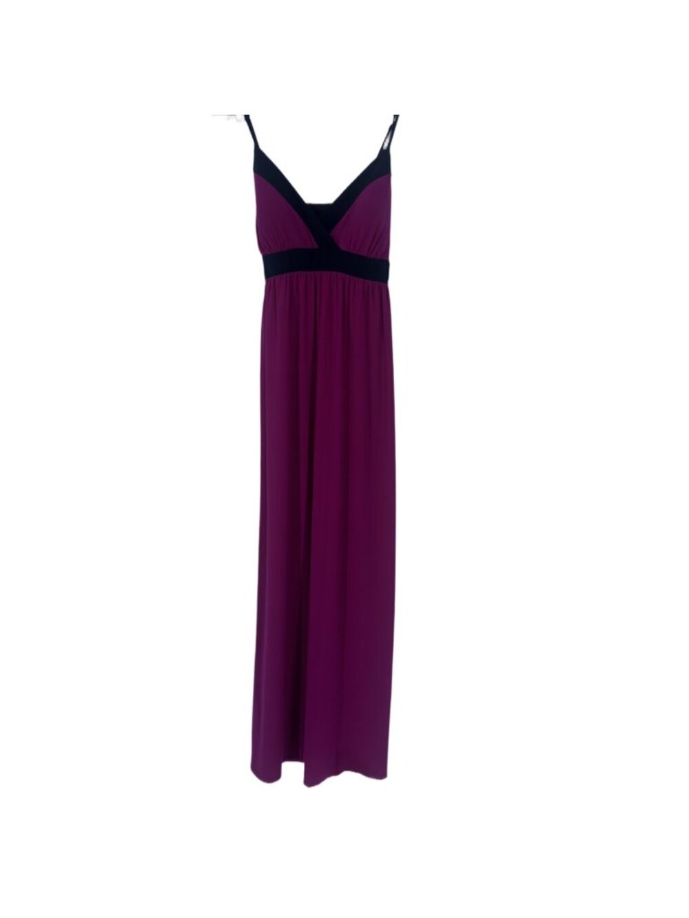 MSK Women’s Purple Babydoll Maxi Dress Large Padded Bust Wedding Guest Flowy